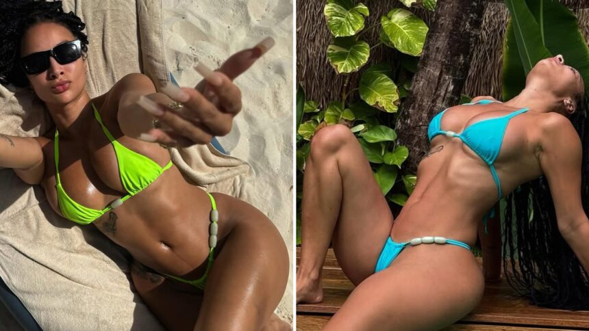 Draya Michele sbalordi nei selfie sexy di bikini neon
