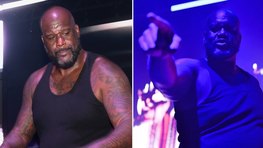 Shaq diventa Full DJ Diesel a Celeb Fun House Super Bowl Bash