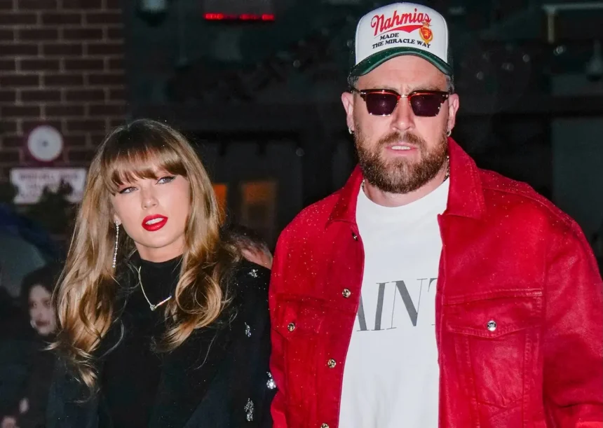 NFL player Travis Kelce is alleged to have dropped six-figures on a romantic Valentine's Day for his girlfriend, pop star Taylor Swift. (Photo by XNY/Star Max/GC Images)