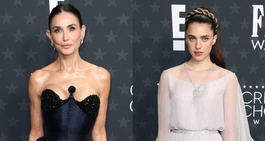Demi Moore e Margaret Qualley portano "The Substance" ai Critics Choice Awards 2025