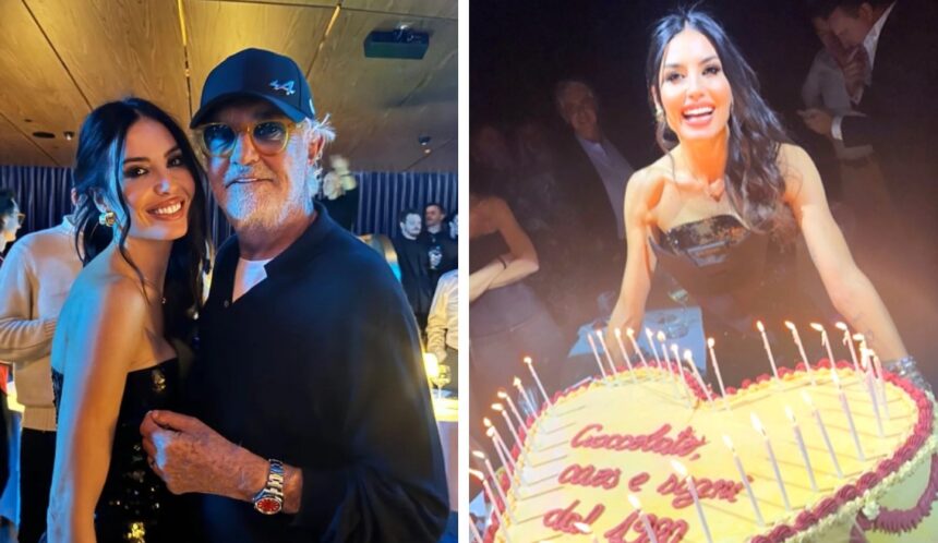 Elisabetta Gregoraci festeggia 45 anni tra la neve con Briatore e una super torta: foto - Gossip.it