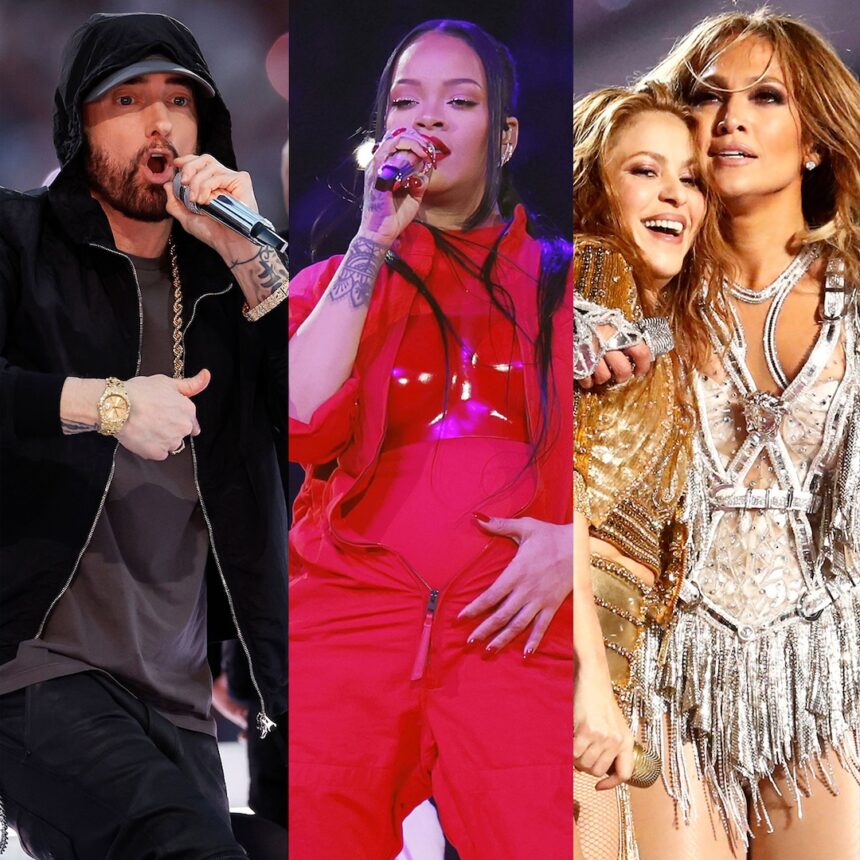 Performance del primo tempo del Super Bowl nel corso degli anni