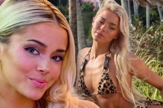 Livvy Dunne roccia minuscole cause per la stampa degli animali in cambio del problema SI Swim