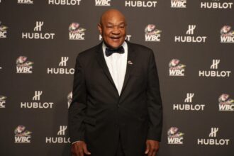 George Foreman attends the Hublot x WBC "Night of Champions" Gala at the Encore Hotel on May 03, 2019 in Las Vegas, Nevada.