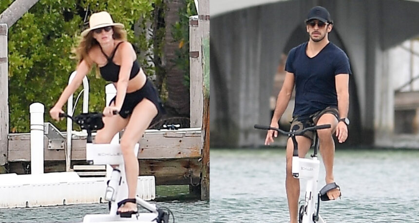 Gisele Bundchen e fidanzato Joaquim Valente Ride Hydrobike a Miami