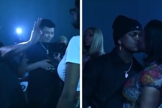 Ne-Yo porta tutte e quattro le amiche a New York Club, un sacco di PDA su dancefloor