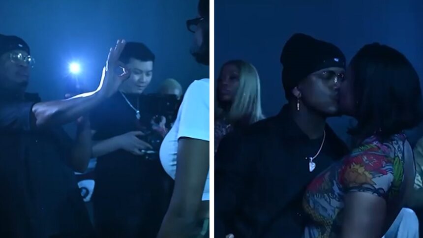 Ne-Yo porta tutte e quattro le amiche a New York Club, un sacco di PDA su dancefloor