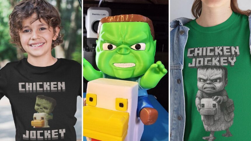 Etsy inondato di merch di fantino di pollo dopo la tendenza folle di "Minecraft"