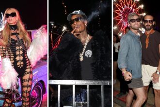 Foto di coachella weekend per feste piene di celebrità di Coachella