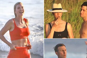 Ivanka Trump Gallivants intorno alla spiaggia in costumi da bagno con la modella Karlie Kloss