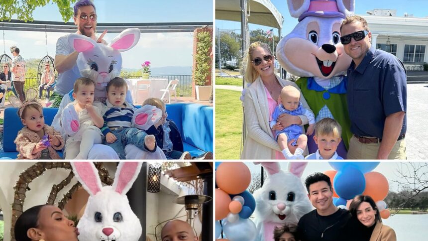 Celebrità con il coniglietto di Pasqua ... Pasqua luppolo!