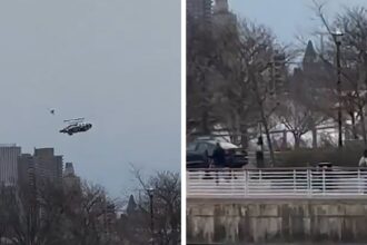 L'elicottero si schianta contro il fiume Hudson a New York City