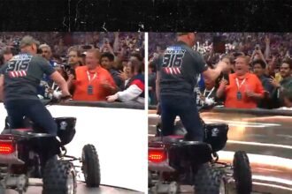"Stone Cold" Steve Austin si schianta in barricata durante WrestleMania
