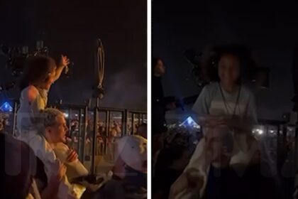 Kylie Jenner, figlia di Travis Scott, supporta papà al set di Coachella a tarda notte