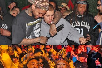 Justin Bieber sembra felice all'evento stellato vicino a Coachella