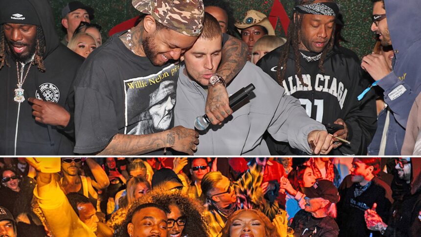 Justin Bieber sembra felice all'evento stellato vicino a Coachella