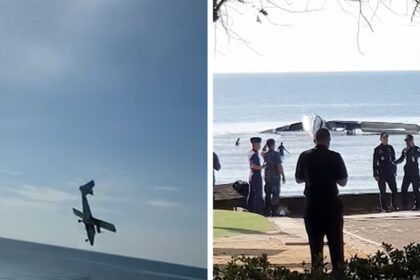 6 agenti di polizia uccisi in Thailandia Beach Aereo Crash catturato in video
