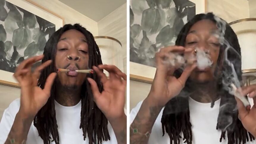 Post di snoop dogg foto in abito da coniglietto di Pasqua, Wiz Khalifa fuma due articolazioni su 420