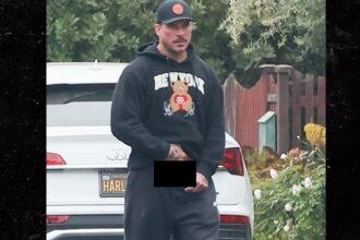 Jax Taylor tira giù i pantaloni della tuta per graffiare il cavallo mentre fa commissioni