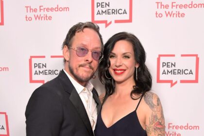 Scott Shriner and Jillian Lauren attend PEN America 2018 LitFest Gala at the Beverly Wilshire Four Seasons Hotel on November 02, 2018 in Beverly Hills, California.