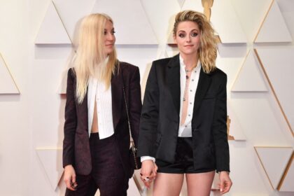 Kristen Stewart and fiancee Dylan Meyer attends the 94th Oscars at the Dolby Theatre in Hollywood, California on March 27, 2022.