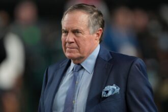 PHILADELPHIA, PA - SEPTEMBER 16: NFL analyst Bill Belichick looks on during the game between the Philadelphia Eagles and the Atlanta Falcons on September 15, 2024 at Lincoln Financial Field in Philadelphia, PA. (Photo by Andy Lewis/Icon Sportswire via Getty Images)