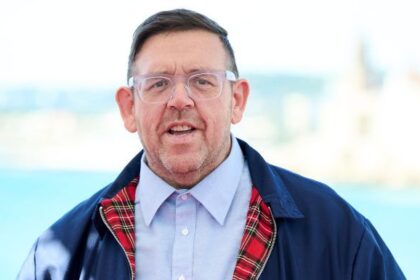 SITGES, SPAIN - OCTOBER 05: Actor Nick Frost attends to photocall of "Timestalker" film during Sitges Film Festival on October 05, 2024 in Sitges, Spain. (Photo by Borja B. Hojas/Getty Images)