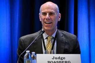 James Boasberg, chief judge of the US District Court for the District of Columbia, attends a panel discussion at the annual American Board Association (ABA) Spring Antitrust Meeting at the Marriott Marquis in Washington, DC, on April 2, 2025. Boasberg issued an injunction barring further flights of deportees under the Alien Enemies Act after two planeloads of Venezuelan migrants were sent to El Salvador on March 15. (Photo by Drew ANGERER / AFP) (Photo by DREW ANGERER/AFP via Getty Images)
