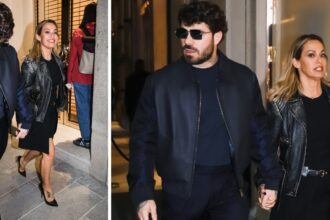 Sonia Bruganelli e il compagno Angelo Madonia innamorati mano nella mano e con look coordinati nel centro di Milano: foto - Gossip.it