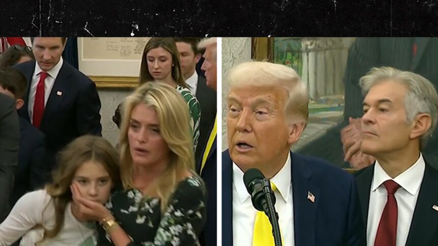 La nipote del Dr. Oz sviste nell'ufficio ovale durante le osservazioni del presidente Trump