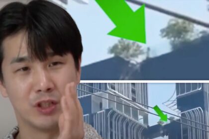 Video terrificanti mostra l'uomo che attraversa Skybridge rotto nel terremoto di Bangkok