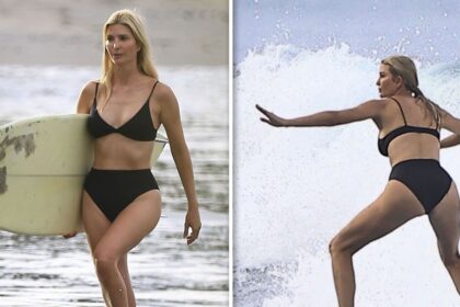 Ivanka Trump torna sulla spiaggia in bikini nero, navigando di nuovo