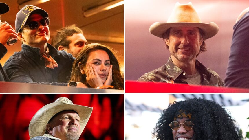 StageCoach Day 3 vede le celebrità uscire, Ashton Kutcher, Mila Kunis e altro