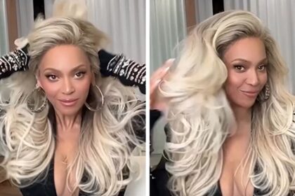 Beyoncé indossa un abito a basso taglio, mostra le ciocche fluenti nella cura della cura dei capelli