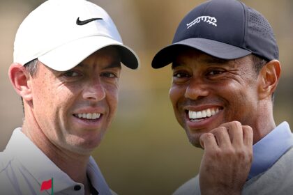 Tiger Woods si congratula con Rory McIlroy per Masters Win, completando il Grand Slam!