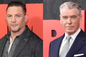 Tom Hardy, Pierce Brosnan e altri partecipano alla premiere di New York di New Paramount+ Series 'Mobland'