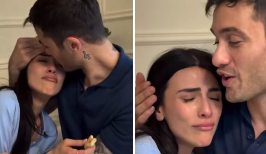 Giulia Salemi saluta in lacrime il compagno Pierpaolo Pretelli che vola in Honduras per l'Isola dei Famosi - Gossip.it