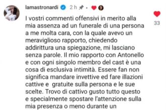 ''Commenti offensivi'': Alessandra Mastronardi replica alle critiche per l'assenza al funerale dell'ex collega Antonello Fassari - Gossip.it