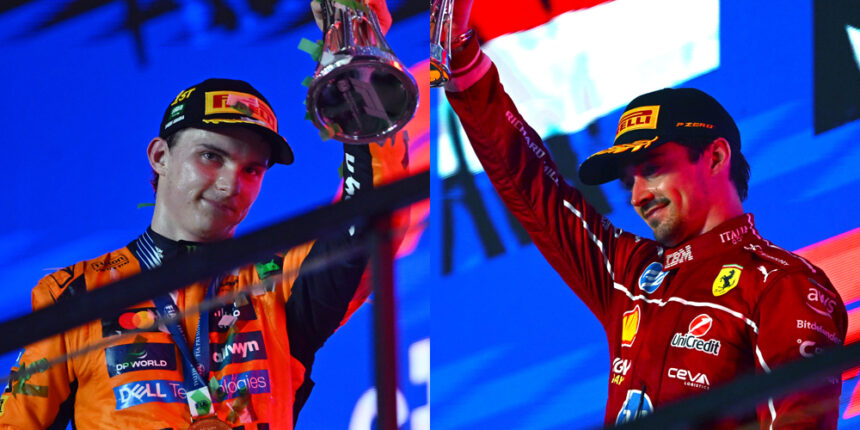 Oscar Piastri prende il comando del campionato di conducente F1, Charles Leclerc ottiene il primo podio Ferrari del 2025