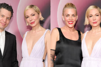 Michelle Williams ottiene il sostegno del marito Thomas Kail e della migliore amica di lunga data Busy Philipps alla premiere di "Dying for Sex"