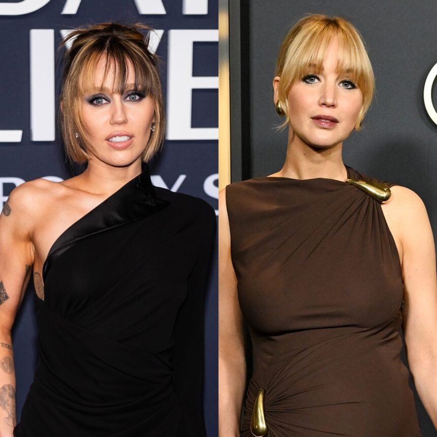 Miley Cyrus si rivolge al vestito "fiori" Jennifer Lawrence Rumor