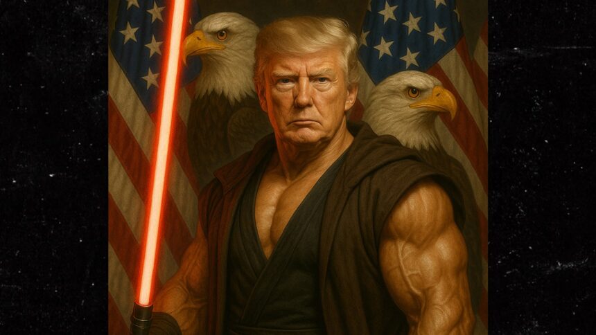 Donald Trump mostrato come SITH SITH SITH LORD in AI Foto pubblicata dalla Casa Bianca