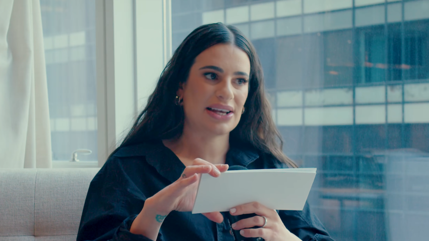 Lea Michele speaks on the Therapuss podcast with Jake Shane in May 2025.