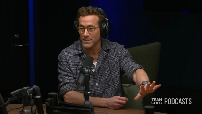 Ryan Reynolds on Conan O'Brien Needs a Friend in May 2025.