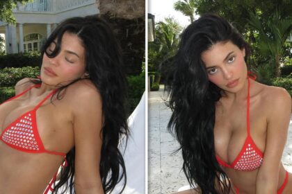 Kylie Jenner sfrigola in bikini rossi durante i turchi e Caicos