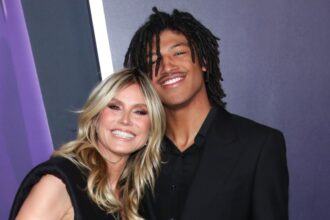 Heidi Klum, figlio di Seal Henry Rare Red Carpet Photo