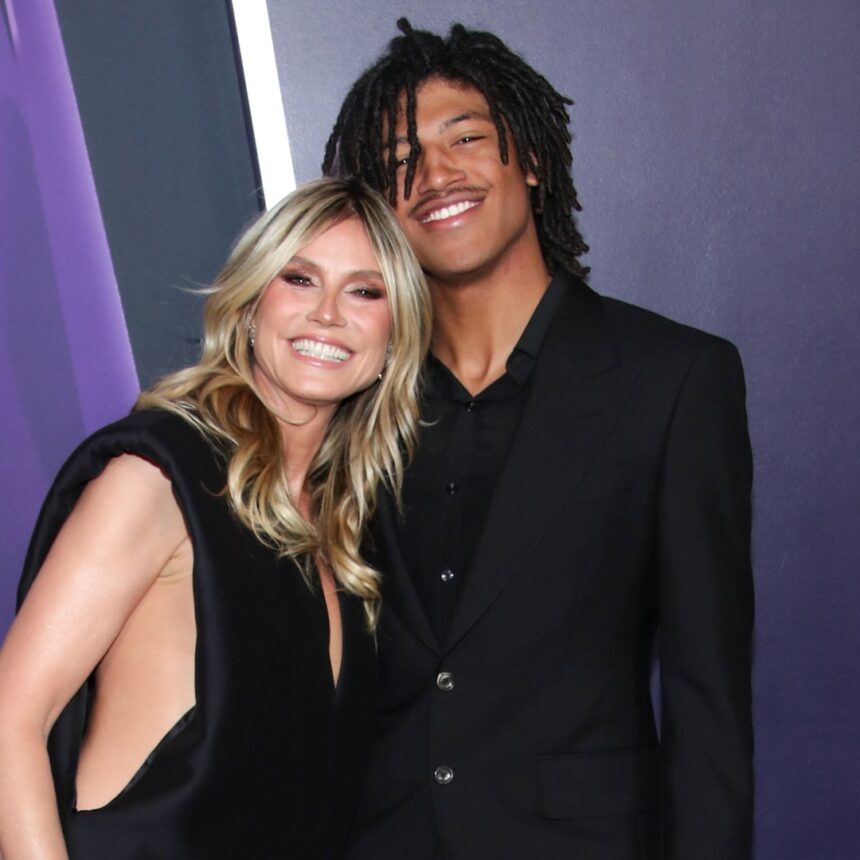 Heidi Klum, figlio di Seal Henry Rare Red Carpet Photo