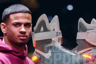 Rolly Romero gira $ 40k 'Marty McFly' Nikes in stivali da boxe per Ryan Garcia Fight