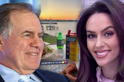 Jordon Hudson si spezza Bill Belichick Age scherzo durante l'ala del pollo Night