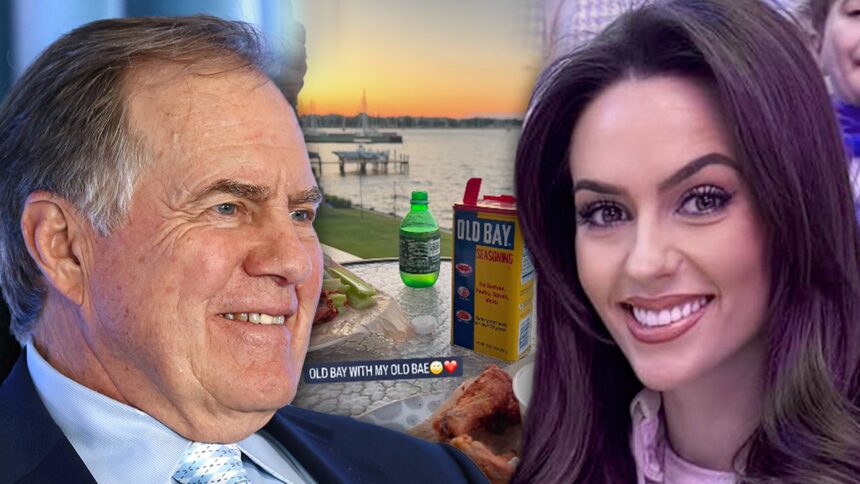 Jordon Hudson si spezza Bill Belichick Age scherzo durante l'ala del pollo Night